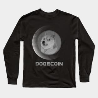 Vintage Dogecoin DOGE Coin To The Moon Crypto Token Cryptocurrency Blockchain Wallet Birthday Gift For Men Women Kids Long Sleeve T-Shirt